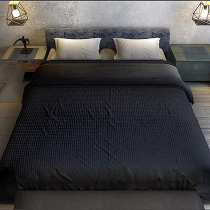 Soft emboss plush blanket black