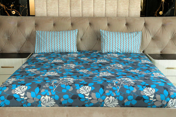 multi plane blue floral