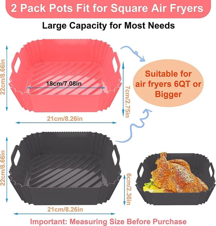 AIR FRYER SILICONE REUSABLE MOLD