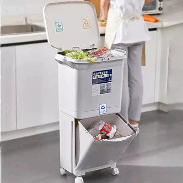 BIG KITCHEN TRASH TROLLY