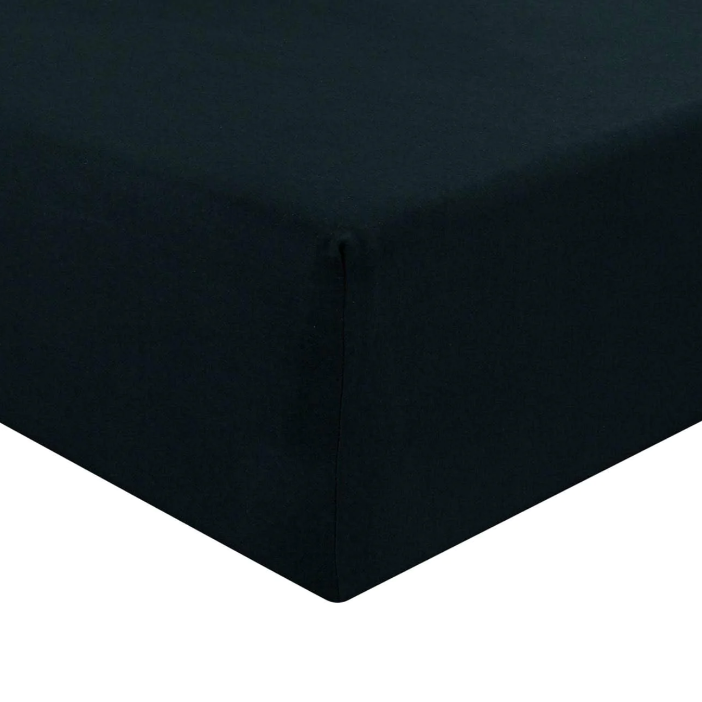 Jersey fitted sheet black