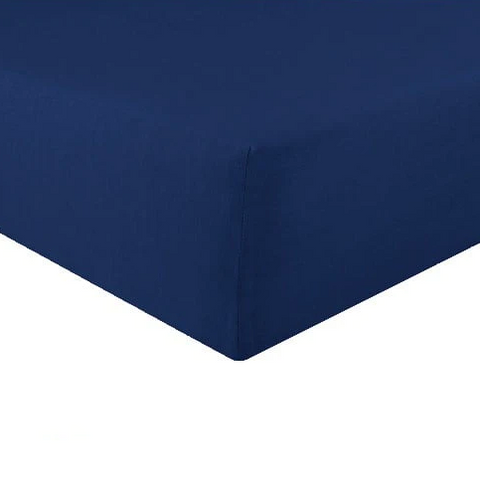 Jersey fitted sheet blue