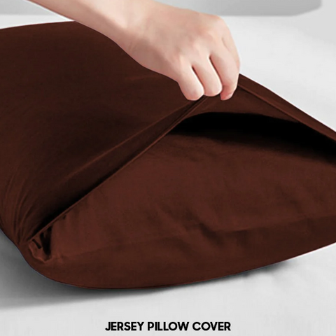 Jersey pillow covers brown