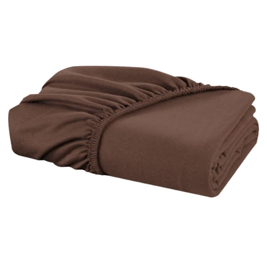 Jersey fitted sheet brown