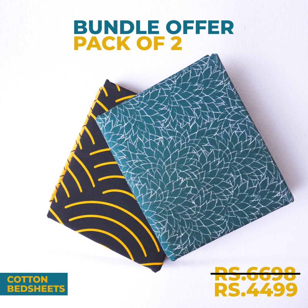 Bundle Offer | Pack of 2 Cotton Bedsheets