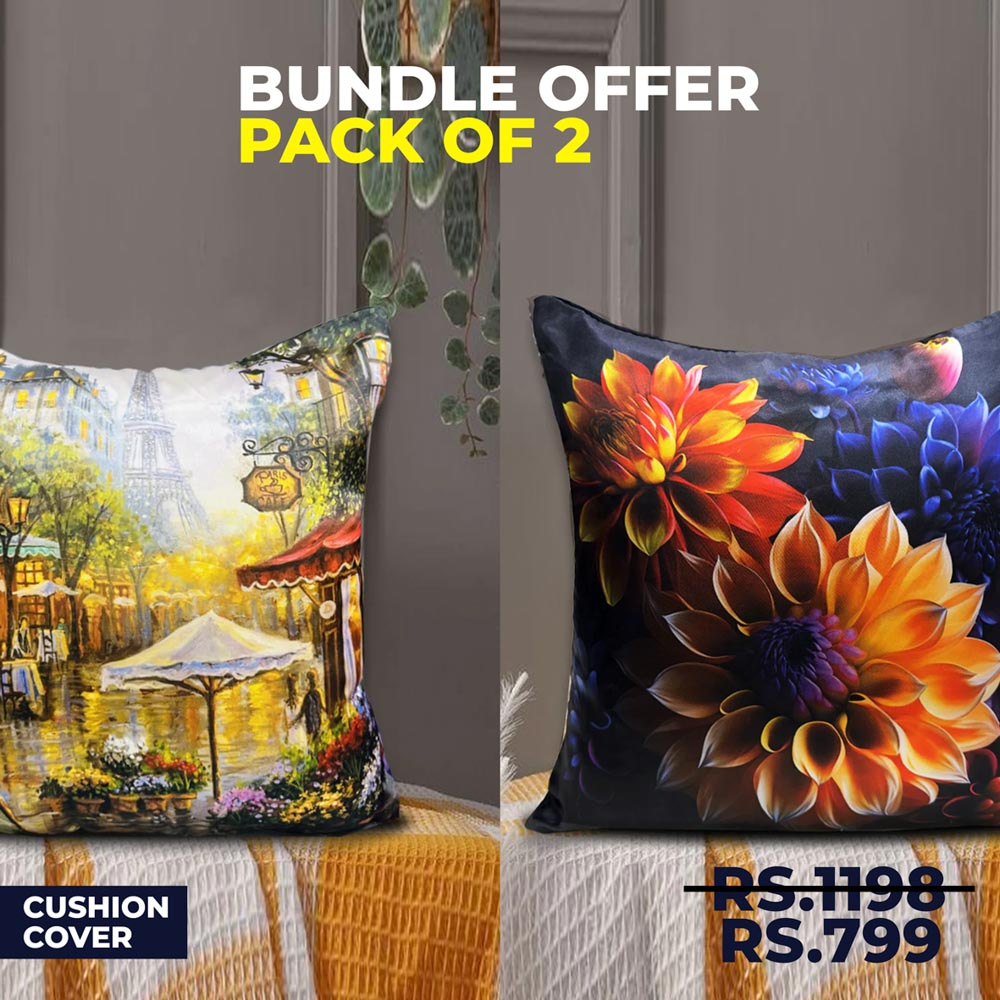 Bundle Offer | Pack of 2 Silk Cushion Cover