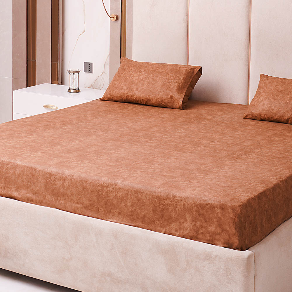 Rusty Percale Cotton Bedsheet