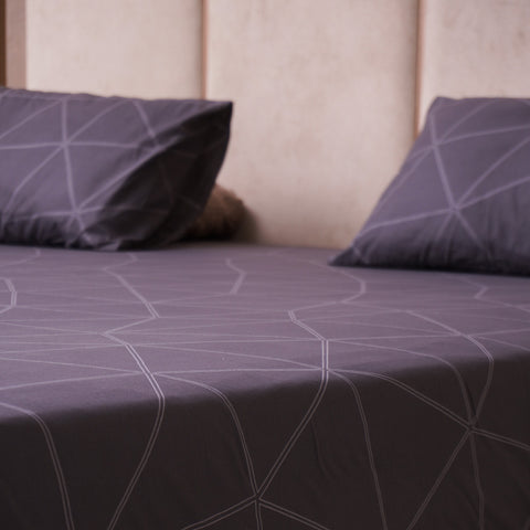 Grey Zen Percale Cotton Bedsheet