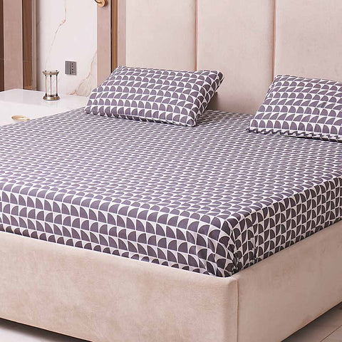 Grey Chic Percale Cotton Bedsheet