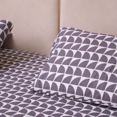 Grey Chic Percale Cotton Bedsheet