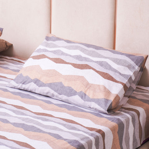 Zigzag Percale Cotton Bedsheet