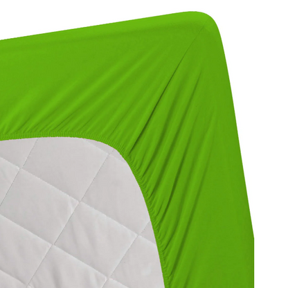 Jersey fitted sheet green