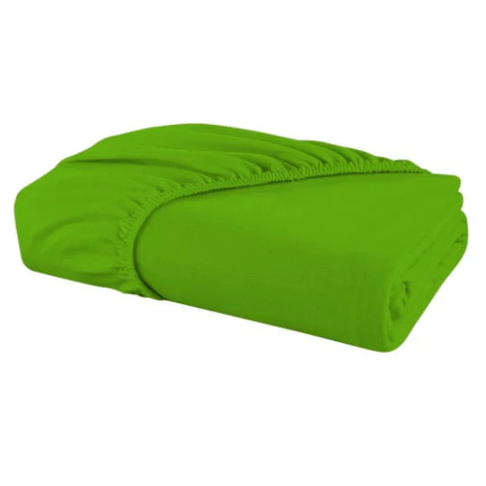 Jersey fitted sheet green