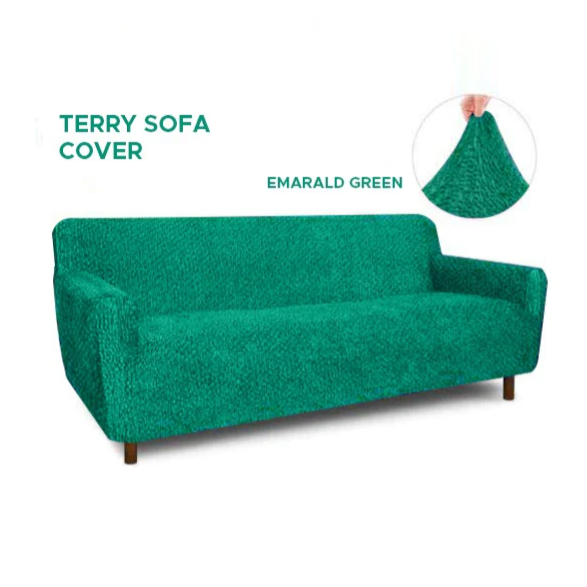 Terry sofa cover green