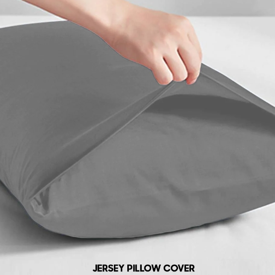 Jersey pillow covers grey