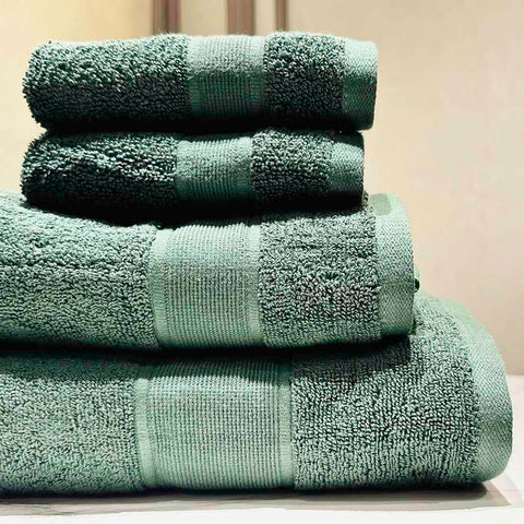 4 Pcs bath towel set green