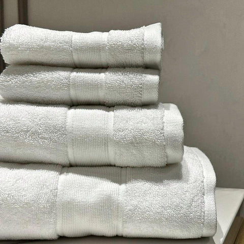 4 Pcs bath towel set white
