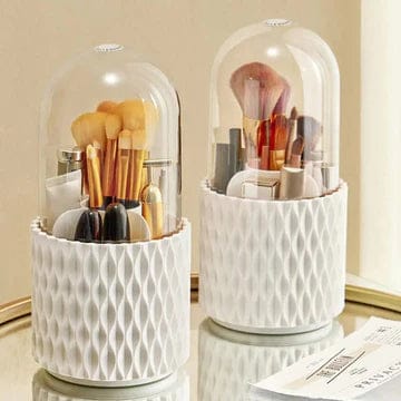 Sleek 360° Spinning Makeup Brush Holder