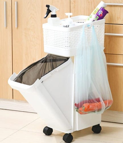 Trolley with dustbin