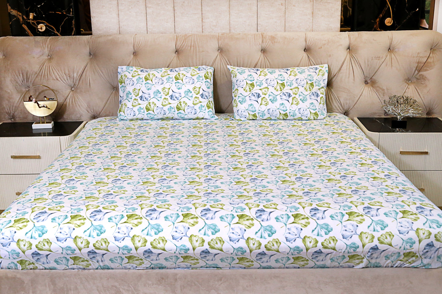 floral fantasy 100% cotton fitted bedsheet