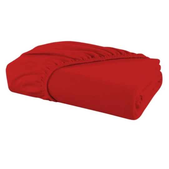Jersey fitted sheet maroon