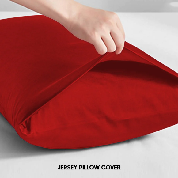 Jersey pillow covers maroon
