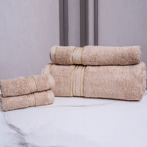 Comb cotton bath towel set off white