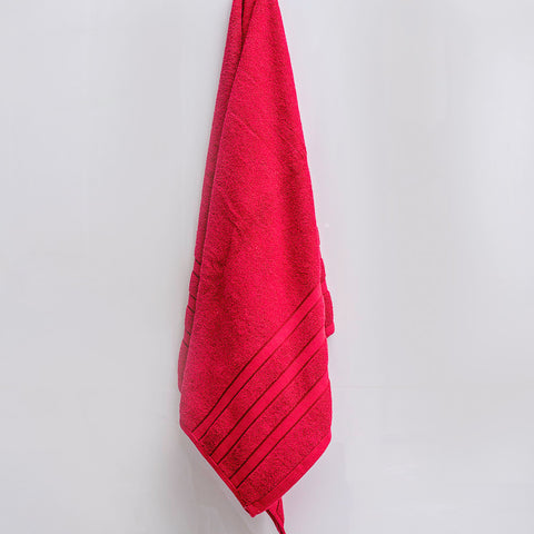 Bath towel red