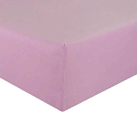 Jersey fitted sheet pink