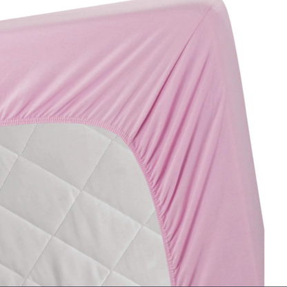 Jersey fitted sheet pink