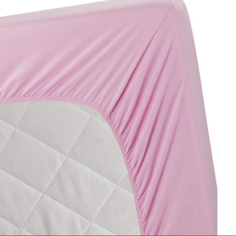 Jersey fitted sheet pink
