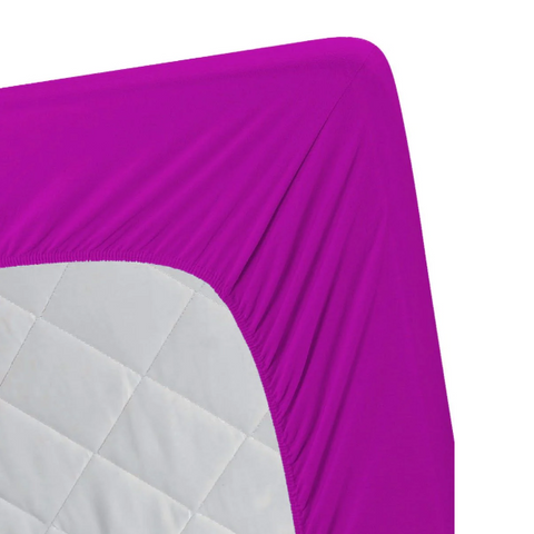 Jersey fitted sheet purple