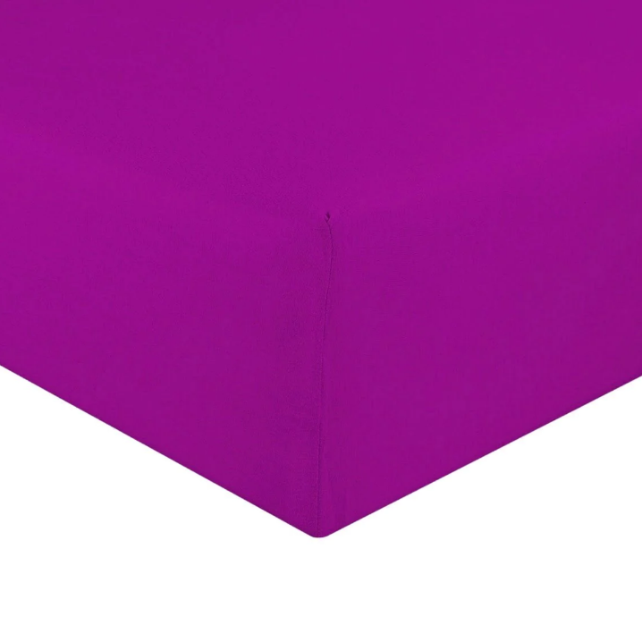 Jersey fitted sheet purple