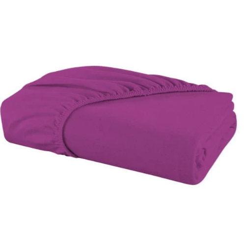 Jersey fitted sheet purple