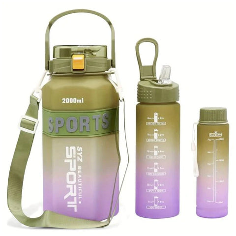 Sports bottle 3pcs set green