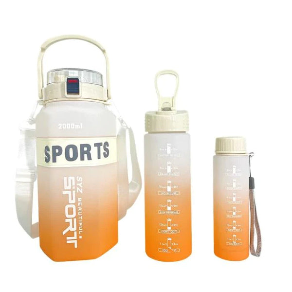 Sports bottle 3pcs set orange