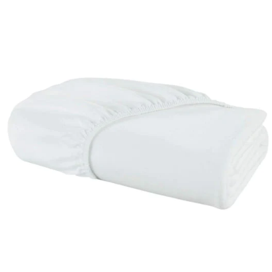 Jersey fitted sheet white