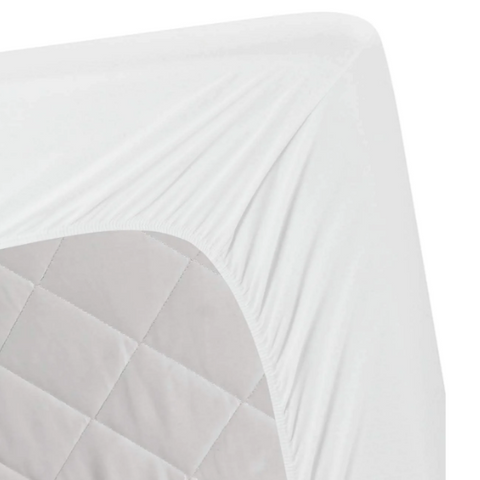 Jersey fitted sheet white