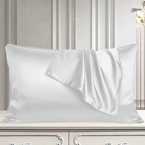 Silk pillow cover white