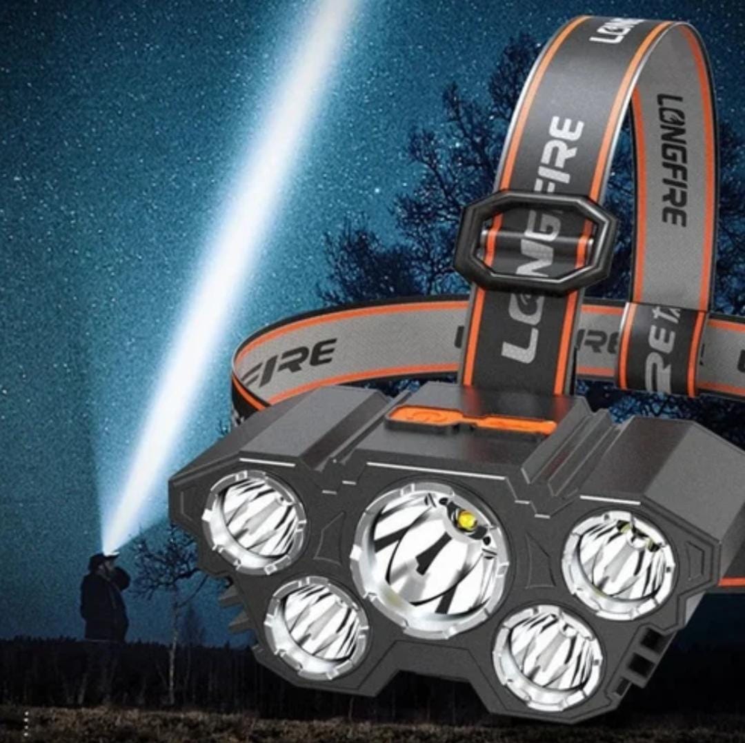 5LED Headlight Flashlight Rechargeable