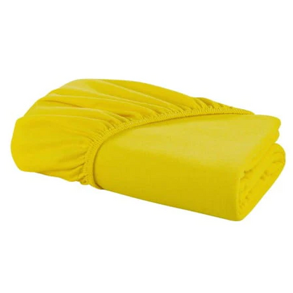 Jersey fitted sheet yellow