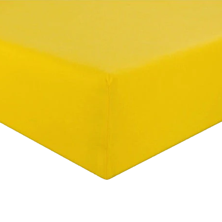 Jersey fitted sheet yellow