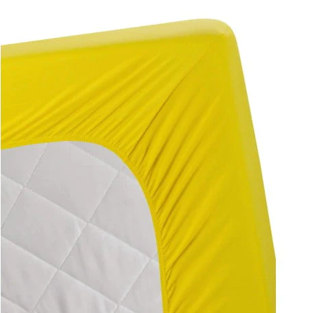 Jersey fitted sheet yellow