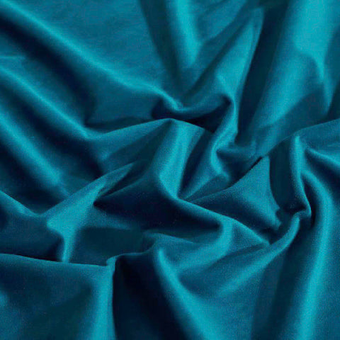 Aqua blue velvet curtains