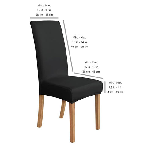 Dining room chair cover black