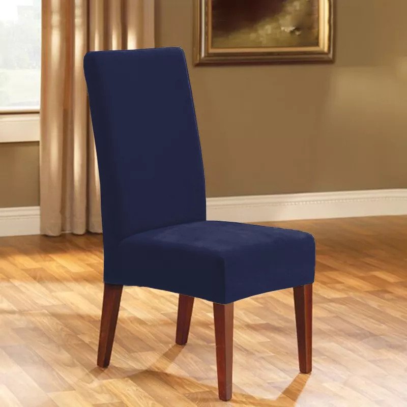 Dining room chair cover blue