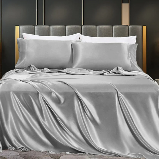 Silk Premium Bedsheet Grey – Houseofsheets