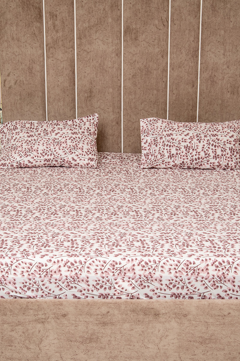 Blushing pink 100% percale bedsheet