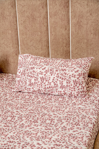 Blushing pink 100% percale bedsheet