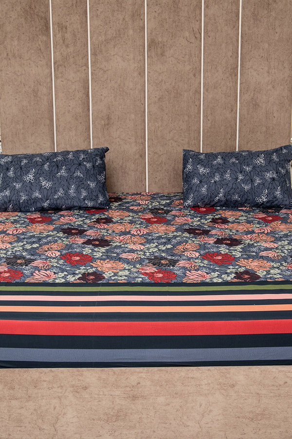 Floral elegance 100% cotton bedsheet